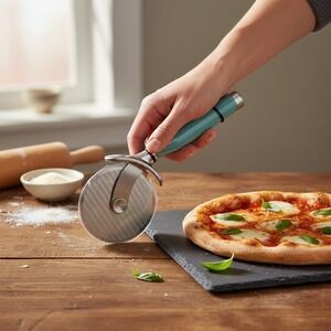 KitchenAid KE113OHAQA Pizza Wheel Aqua Sky Stainless Steel New